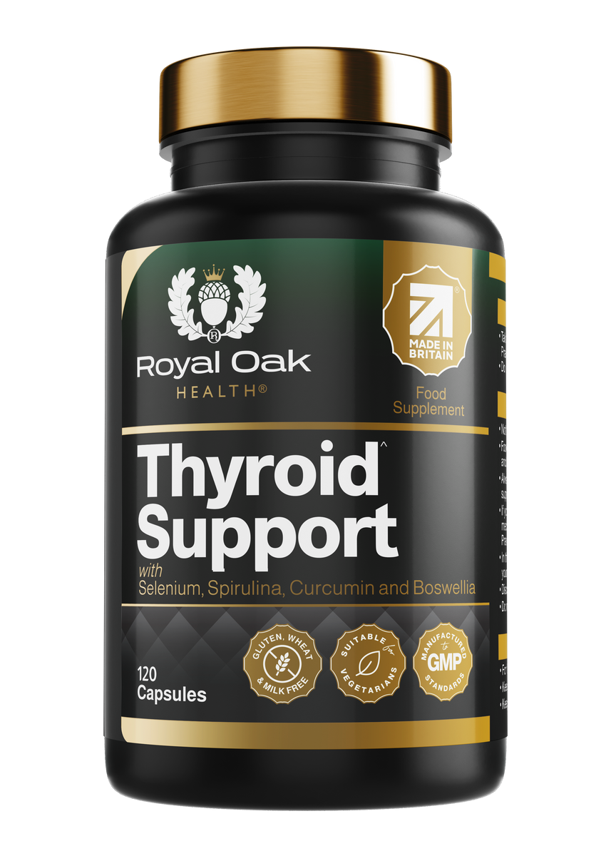 Thyroid Support with Selenium, Spirulina, Curcumin and Boswellia (120