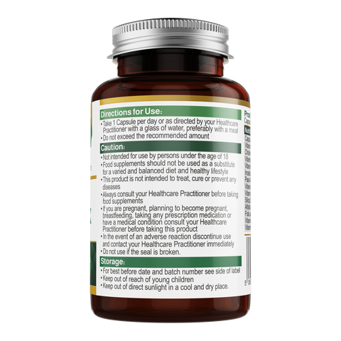 A bottle of vitamin B complex with nicotinamide, supporting energy metabolism and nervous system health, containing 60 capsules.