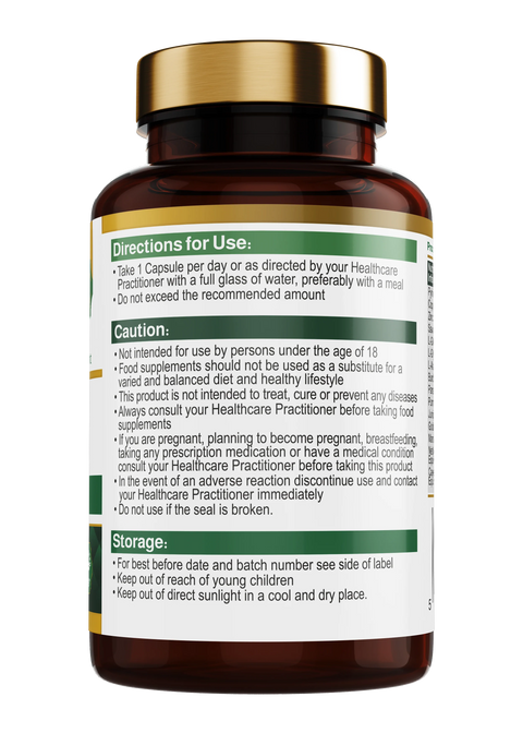 A bottle of Formula 600 Plus prostate health capsules, formulated for men’s wellness, with 60 capsules.