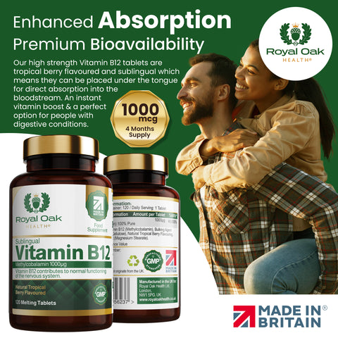 Sublingual Vitamin B12 Methylcobalamin (120 Tablets)