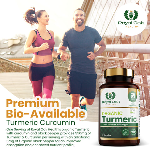 Organic Turmeric, Curcumin & Black Pepper (60 capsules)