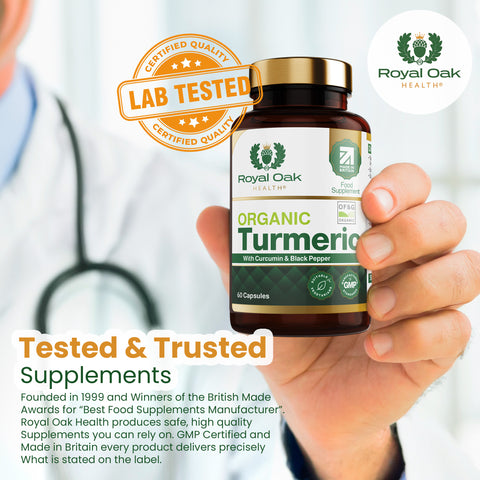 Organic Turmeric, Curcumin & Black Pepper (60 capsules)