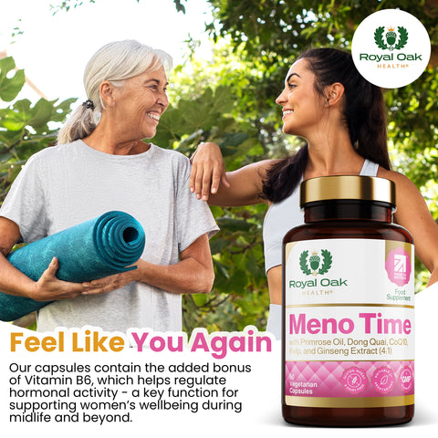 Meno Time with Primrose Oil, Dong Quai, CoQ10.Kelp, and Ginseng Extract (4:1) (60)