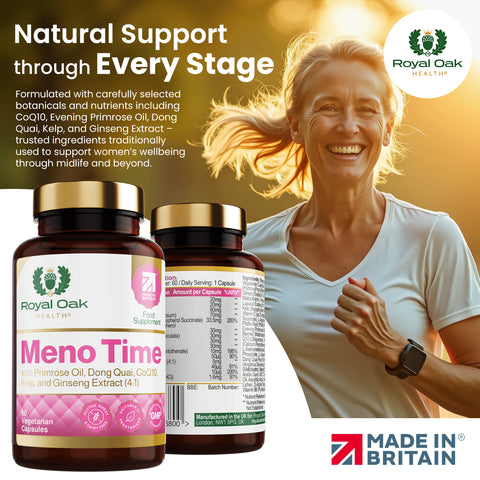 Meno Time with Primrose Oil, Dong Quai, CoQ10.Kelp, and Ginseng Extract (4:1) (60)