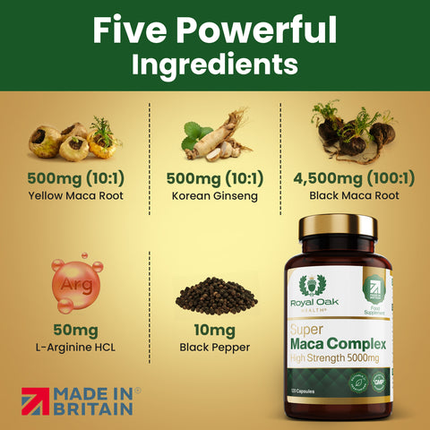 Super Maca Complex with Ginseng & Black Pepper (120 tablets)