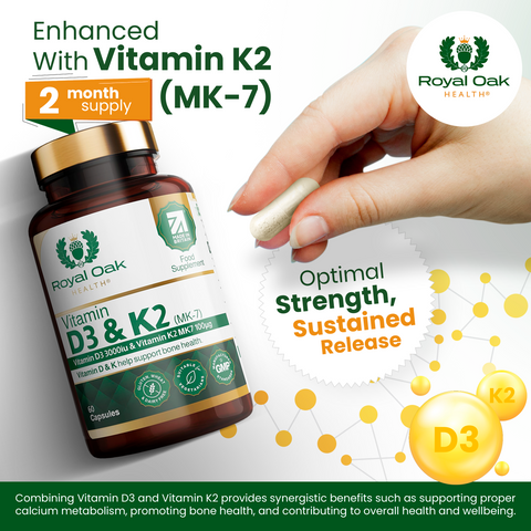 Vitamin D3 3000iu with Vitamin K2 (MK7) 100ug (60)