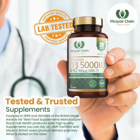 Vitamin D3 5000iu with K2 (120)