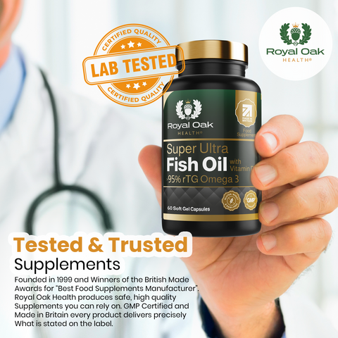 Super Ultra Fish Oil 95% Omega 3 with Vitamin D3 (60)