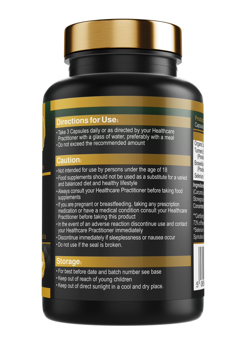 Thyroid Support with Selenium, Spirulina, Curcumin and Boswellia (120