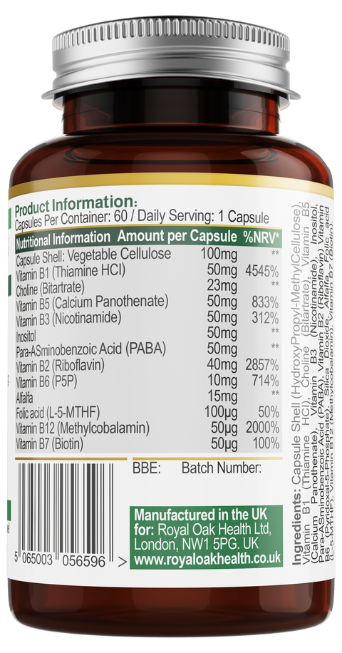 Balanced Vitamin B-Complex with P5P (Vitamin B6) (60)