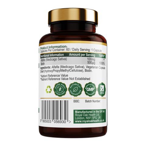 Biotin 500µg with Alfalfa (60)