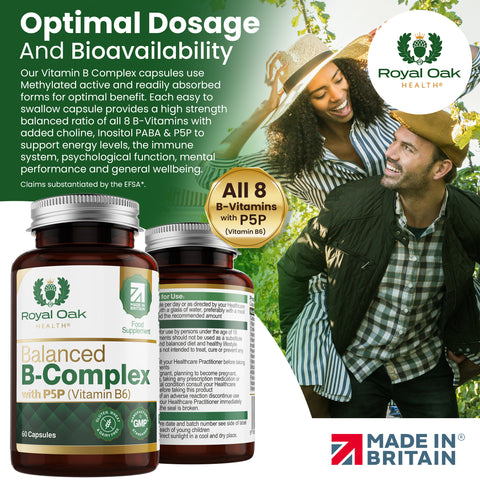 Balanced Vitamin B-Complex with P5P (Vitamin B6) (60)