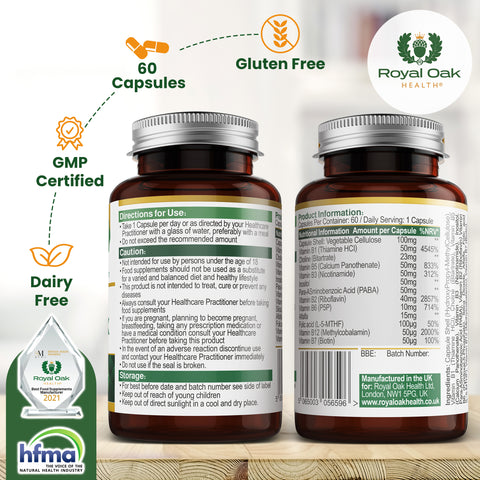 Balanced Vitamin B-Complex with P5P (Vitamin B6) (60)