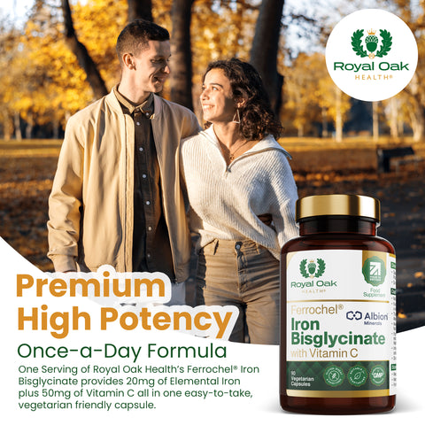 Iron (Bisglycinate) 20mg with Vitamin C 50mg HVC (60)
