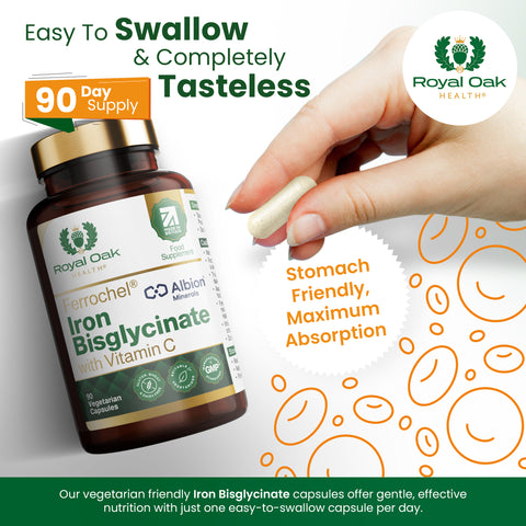 Iron (Bisglycinate) 20mg with Vitamin C 50mg HVC (60)