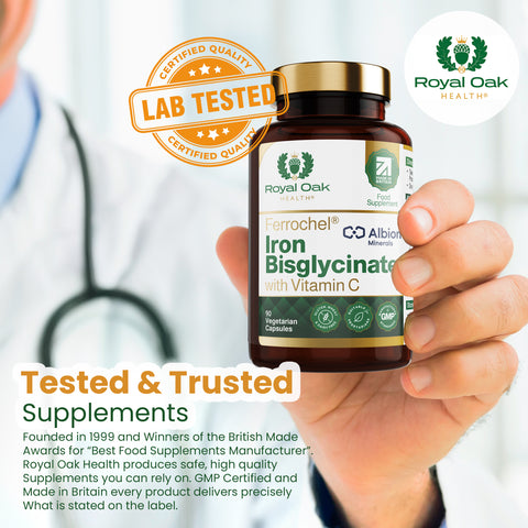 Iron (Bisglycinate) 20mg with Vitamin C 50mg HVC (60)