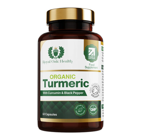 Organic Turmeric, Curcumin & Black Pepper (60 capsules)