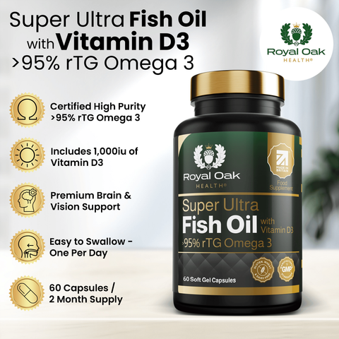 Super Ultra Fish Oil 95% Omega 3 with Vitamin D3 (60)