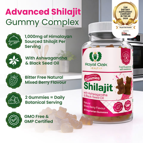 Shilajit with Ashwagandha & Black Seed Oil Gummies (60)