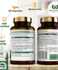 A bottle of zinc bisglycinate with copper capsules, designed for immune support and mineral balance, with 60 capsules.