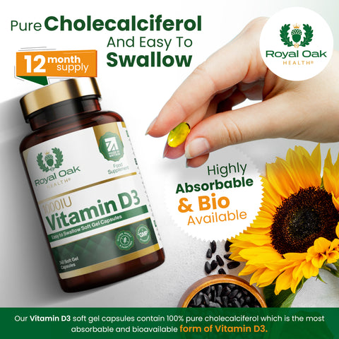 Vitamin D3 1000iu Softgel Capsules (360)